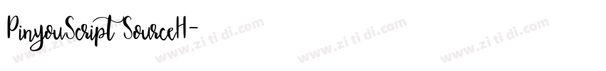PinyouScript SourceH字体转换